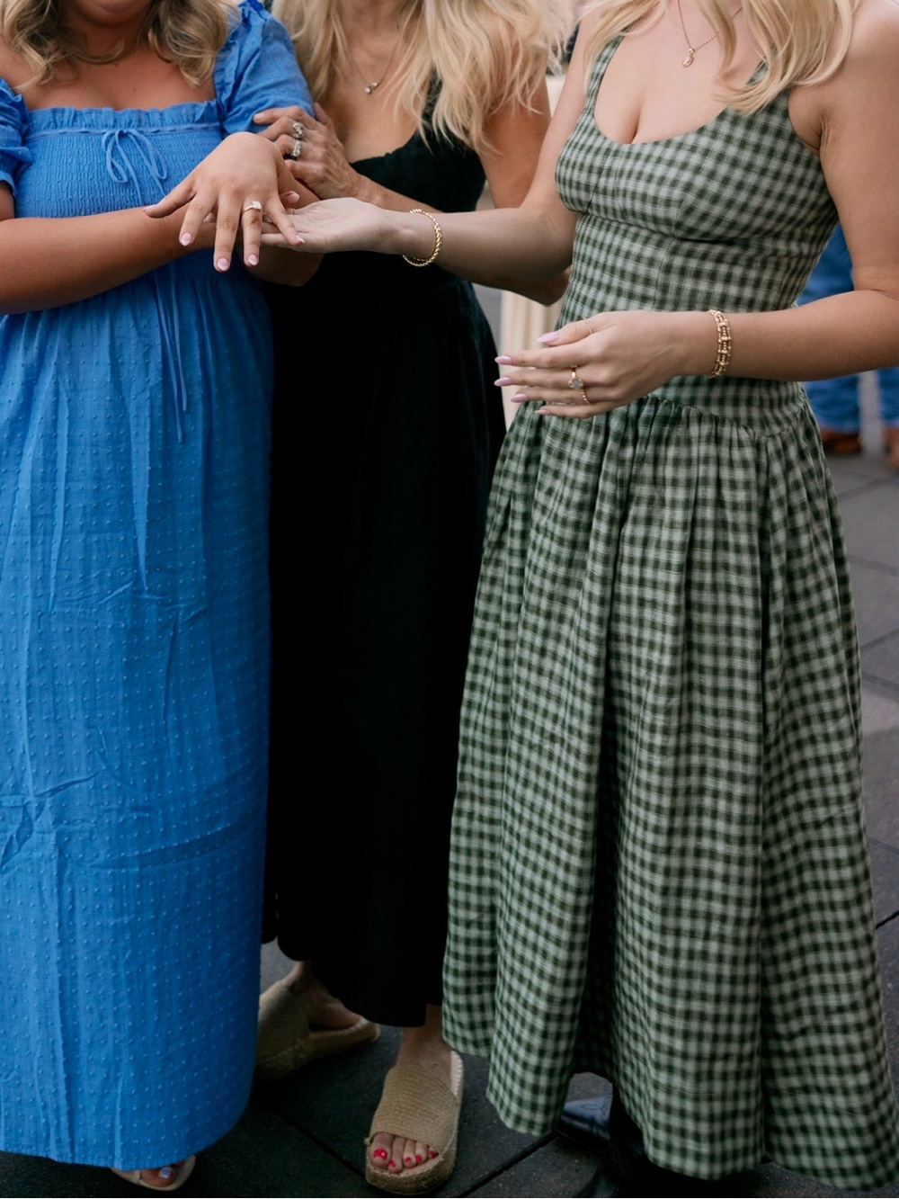 Reformation Green Gingham Midi Dress - Picture 9 of 9